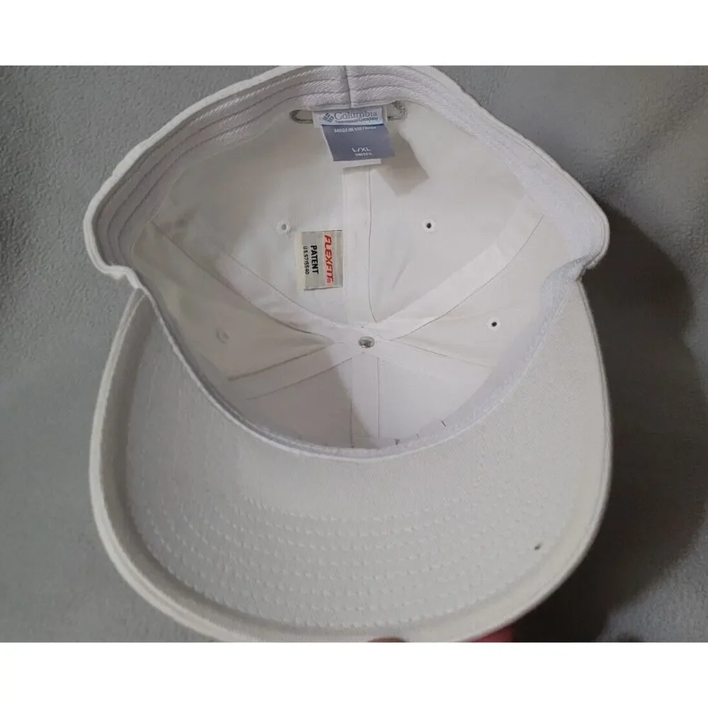 NEW Columbia HAT PFG Sword Fish Embroidered Omni shade White Blue Red Vintage